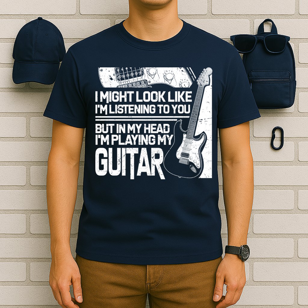 In My Head I'm Playing My Guitar T-Shirt