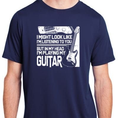 In My Head I'm Playing My Guitar Adult ChromaSoft Performance T-Shirt