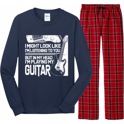 In My Head I'm Playing My Guitar Long Sleeve Pajama Set