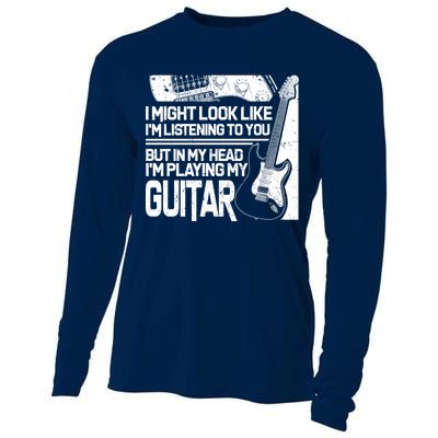 In My Head I'm Playing My Guitar Cooling Performance Long Sleeve Crew