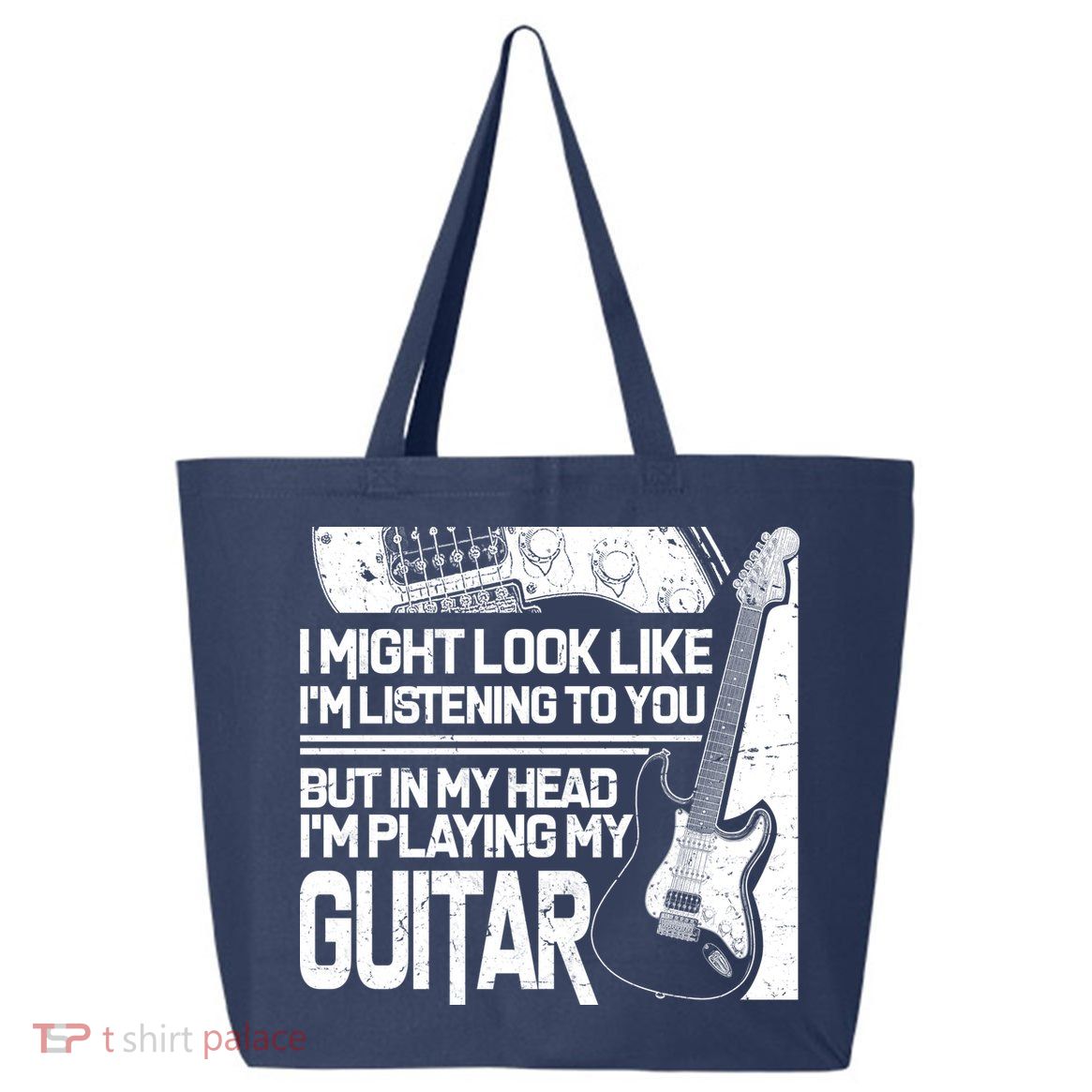 In My Head I'm Playing My Guitar 25L Jumbo Tote