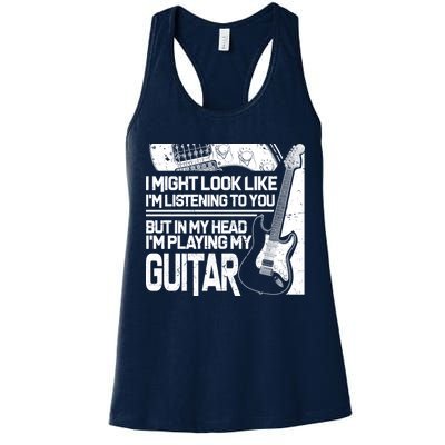 In My Head I'm Playing My Guitar Womens Tank Top