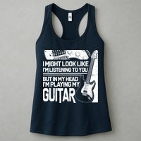 In My Head I'm Playing My Guitar Womens Tank Top