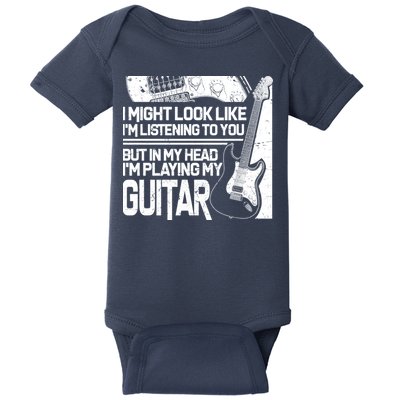 In My Head I'm Playing My Guitar Baby Bodysuit
