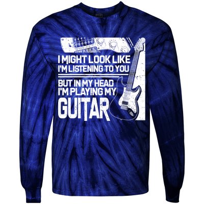 In My Head I'm Playing My Guitar Tie-Dye Long Sleeve Shirt