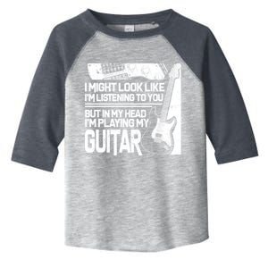 In My Head I'm Playing My Guitar Toddler Fine Jersey T-Shirt