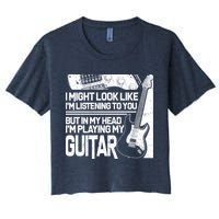 In My Head I'm Playing My Guitar Crop Top