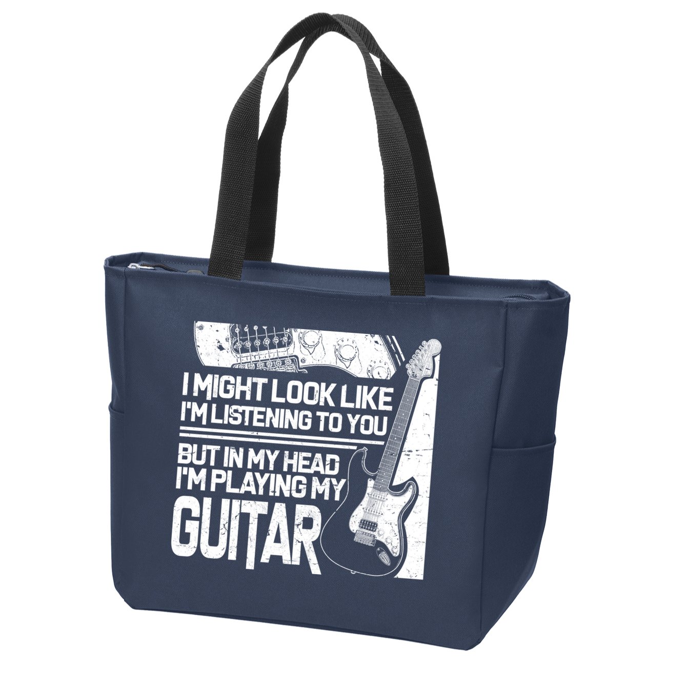 In My Head I'm Playing My Guitar Zip Tote Bag