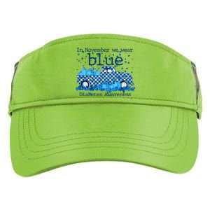 In November We Wear Blue Diabetes Awareness Adult Drive Performance Visor