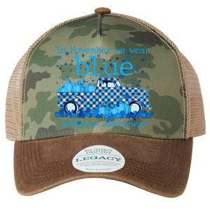 In November We Wear Blue Diabetes Awareness Legacy Tie Dye Trucker Hat