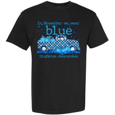 In November We Wear Blue Diabetes Awareness Garment-Dyed Heavyweight T-Shirt