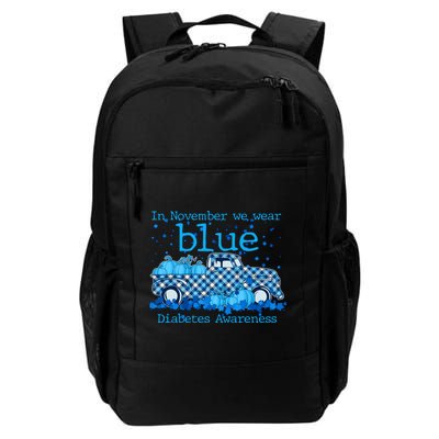 In November We Wear Blue Diabetes Awareness Backpack