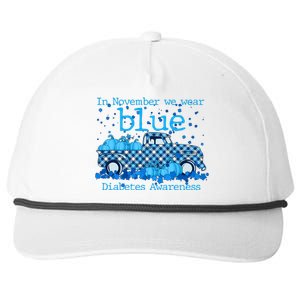 In November We Wear Blue Diabetes Awareness Snapback Five-Panel Rope Hat