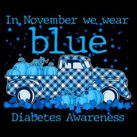 In November We Wear Blue Diabetes Awareness 16 in Basic Backpack
