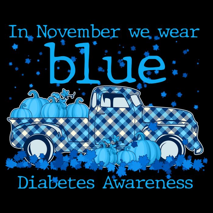 In November We Wear Blue Diabetes Awareness 16 in Basic Backpack