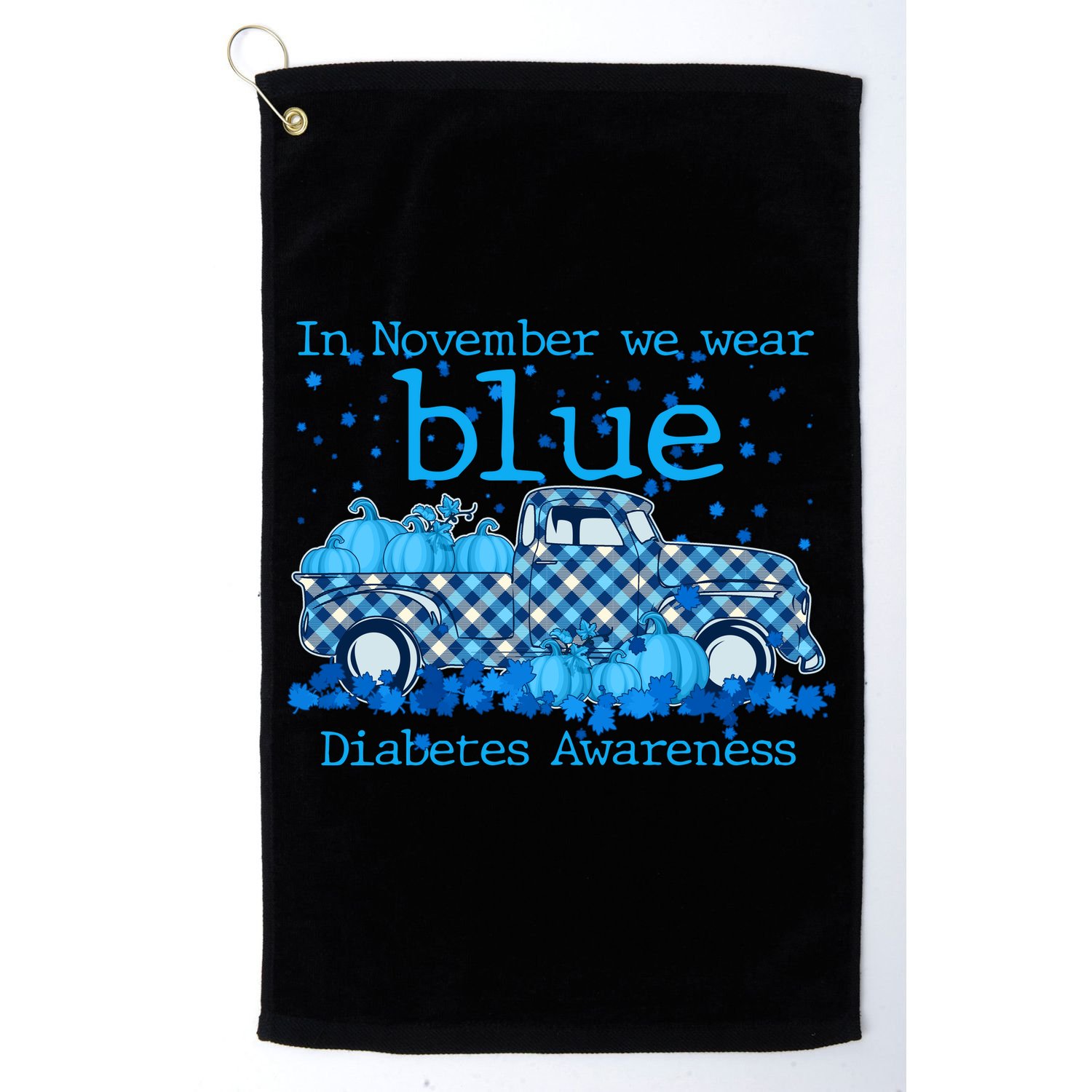In November We Wear Blue Diabetes Awareness Golf Towel