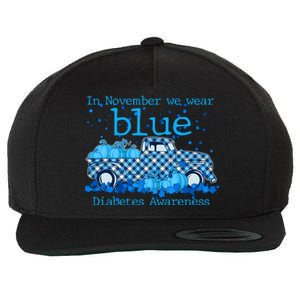 In November We Wear Blue Diabetes Awareness Wool Snapback Cap