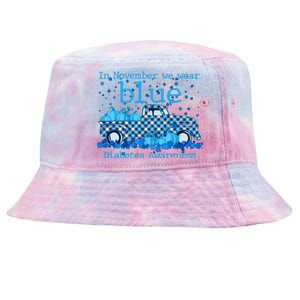 In November We Wear Blue Diabetes Awareness Tie-Dyed Bucket Hat