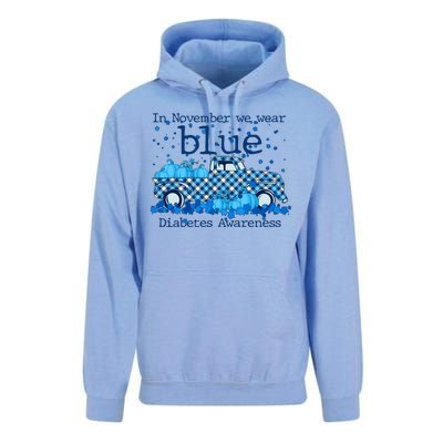 In November We Wear Blue Diabetes Awareness Unisex Surf Hoodie