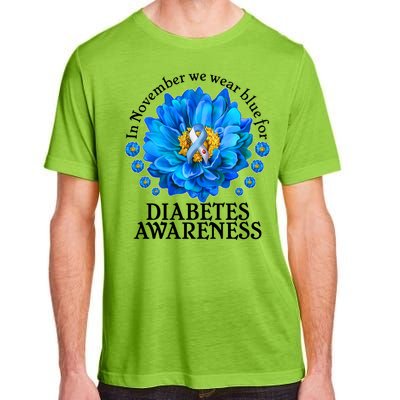 In November We Wear Blue For Diabetes Awareness Adult ChromaSoft Performance T-Shirt