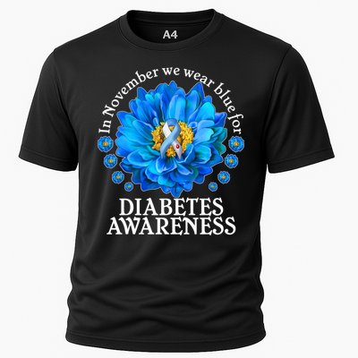 In November We Wear Blue For Diabetes Awareness Cooling Performance Crew T-Shirt