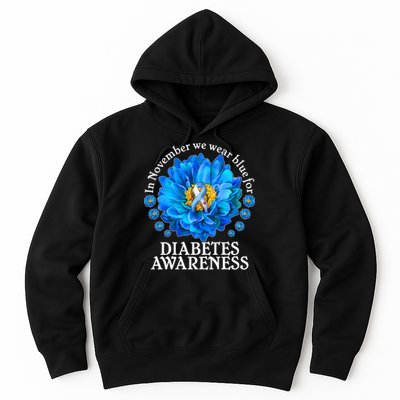 In November We Wear Blue For Diabetes Awareness Hoodie