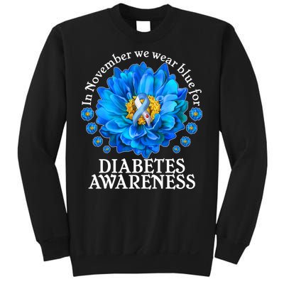 In November We Wear Blue For Diabetes Awareness Sweatshirt