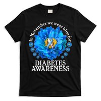 In November We Wear Blue For Diabetes Awareness T-Shirt