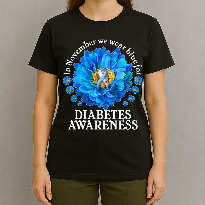 In November We Wear Blue For Diabetes Awareness T-Shirt