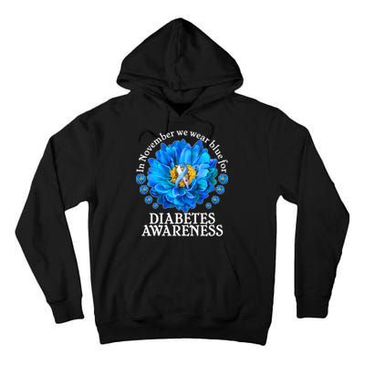 In November We Wear Blue For Diabetes Awareness Tall Hoodie