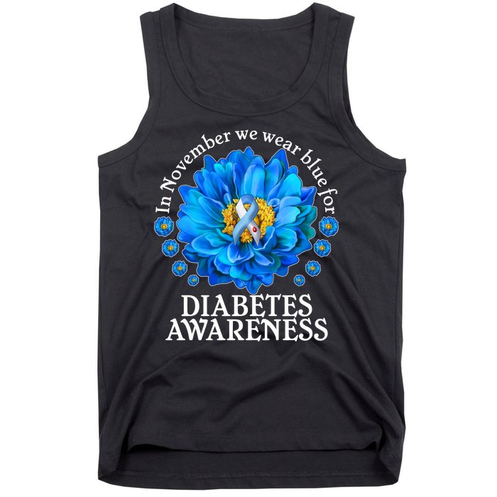 In November We Wear Blue For Diabetes Awareness Tank Top