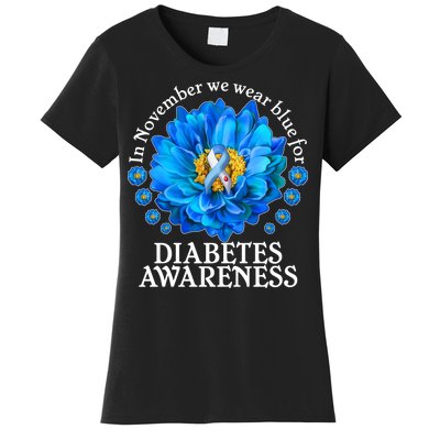 In November We Wear Blue For Diabetes Awareness Women's T-Shirt