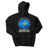 In November We Wear Blue For Diabetes Awareness Kids Hoodie