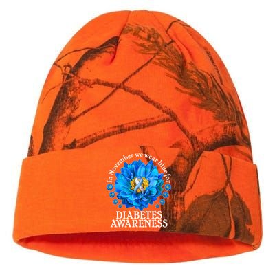 In November We Wear Blue For Diabetes Awareness Kati Licensed 12" Camo Beanie