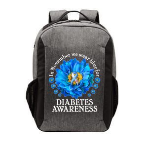 In November We Wear Blue For Diabetes Awareness Vector Backpack