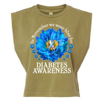 In November We Wear Blue For Diabetes Awareness Garment-Dyed Women's Muscle Tee