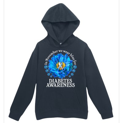 In November We Wear Blue For Diabetes Awareness Urban Pullover Hoodie