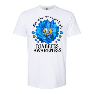 In November We Wear Blue For Diabetes Awareness Softstyle CVC T-Shirt