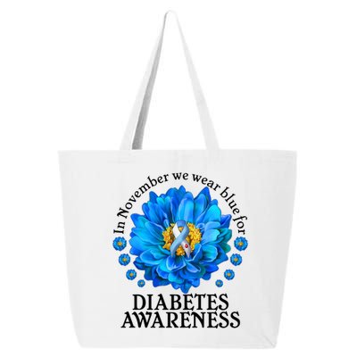 In November We Wear Blue For Diabetes Awareness 25L Jumbo Tote