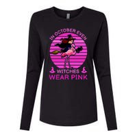 In October Even Witches Wear Pink Womens Cotton Relaxed Long Sleeve T-Shirt