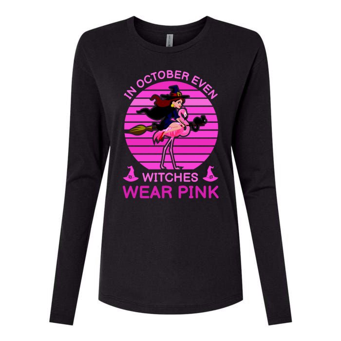 In October Even Witches Wear Pink Womens Cotton Relaxed Long Sleeve T-Shirt