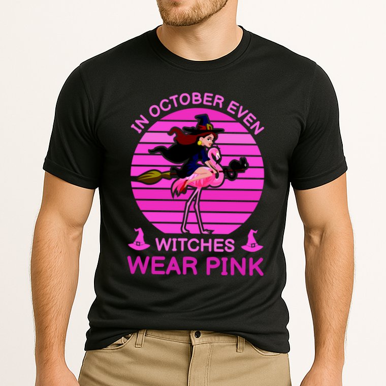 In October Even Witches Wear Pink Cooling Performance Crew T-Shirt