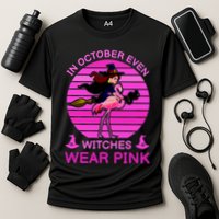 In October Even Witches Wear Pink Cooling Performance Crew T-Shirt
