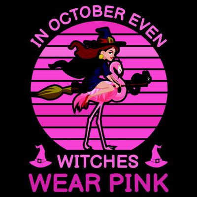 In October Even Witches Wear Pink T-Shirt