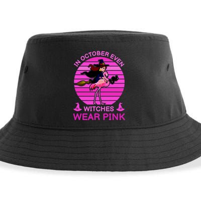 In October Even Witches Wear Pink Sustainable Bucket Hat
