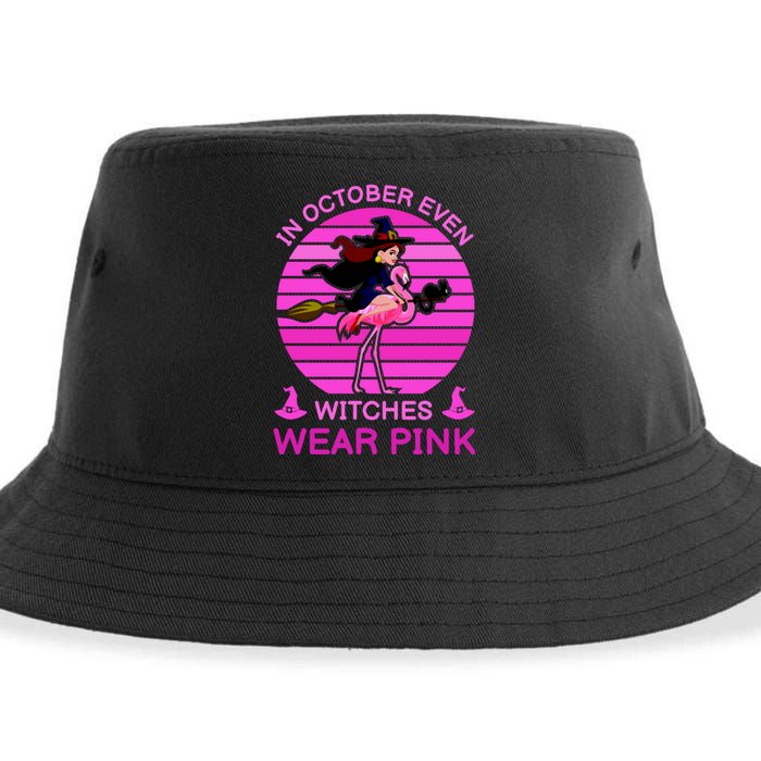 In October Even Witches Wear Pink Sustainable Bucket Hat