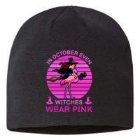 In October Even Witches Wear Pink Sustainable Beanie