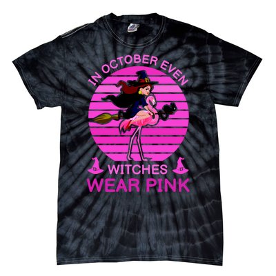 In October Even Witches Wear Pink Tie-Dye T-Shirt