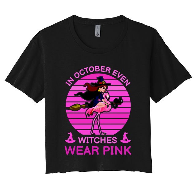 In October Even Witches Wear Pink Crop Top