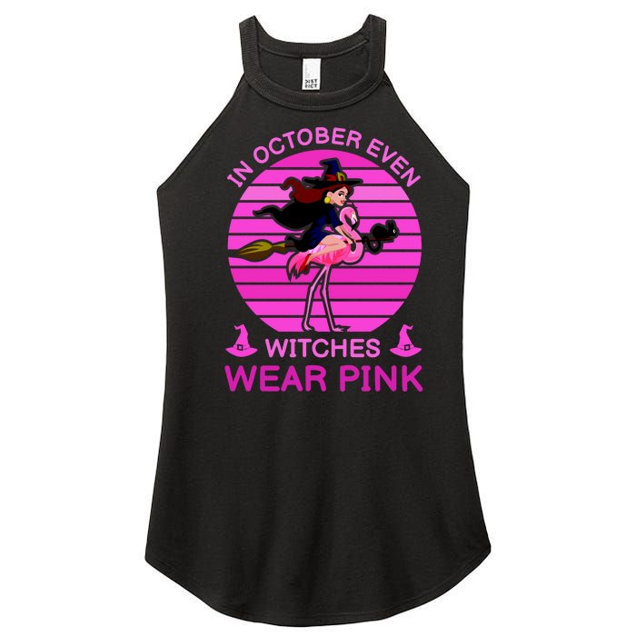 In October Even Witches Wear Pink Women's Perfect Tri Rocker Tank